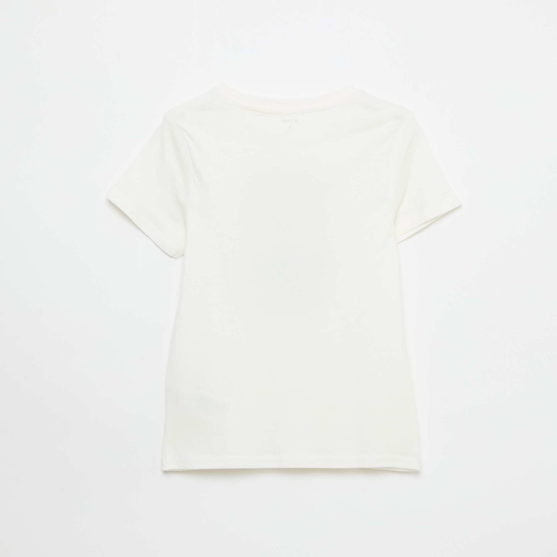 Camiseta estampada con mensaje BLANCO