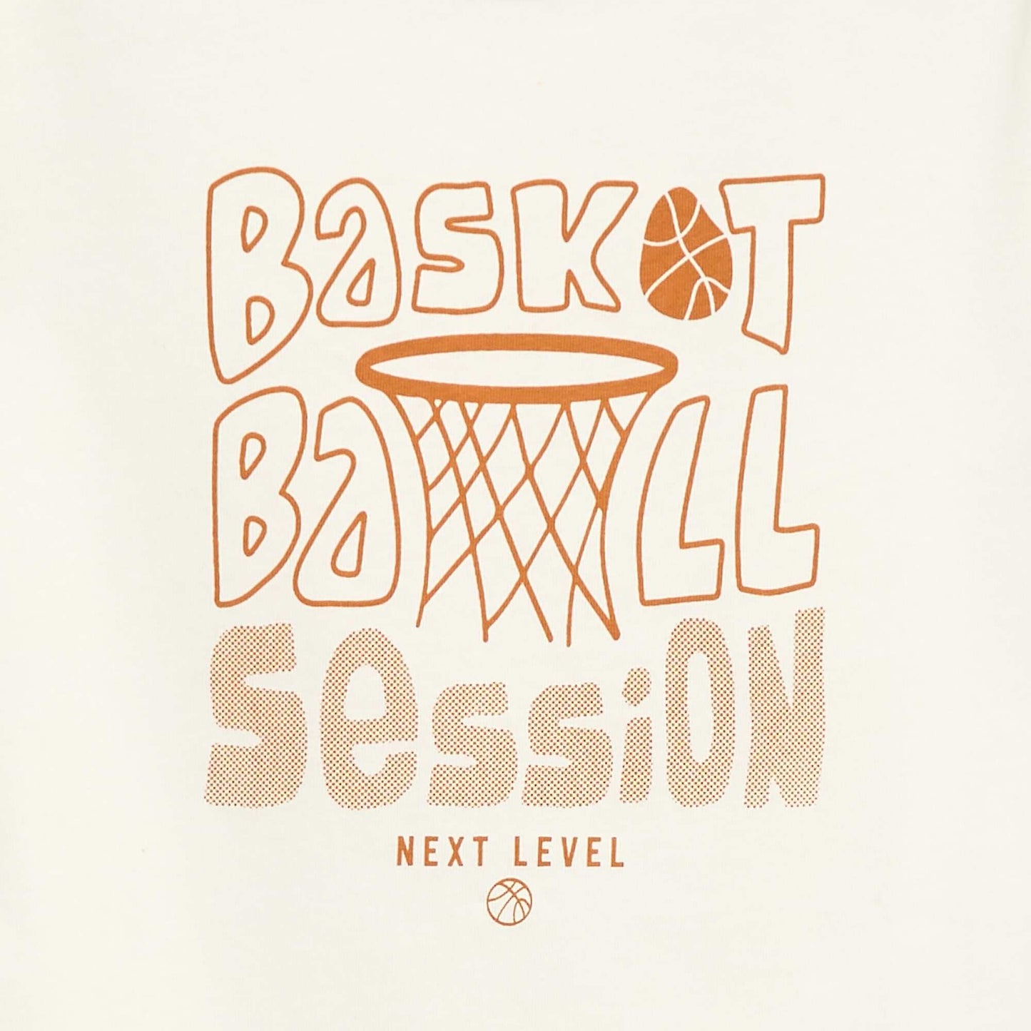Camiseta estampada con mensaje BLANCO