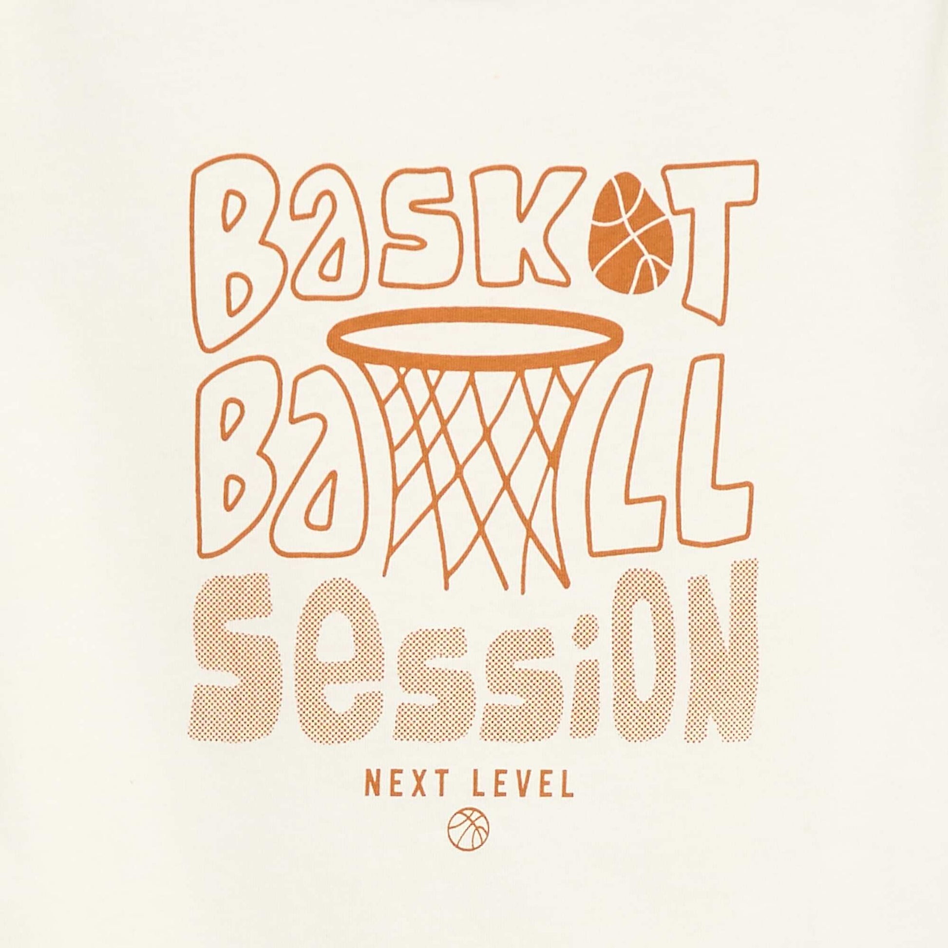 Camiseta estampada con mensaje BLANCO