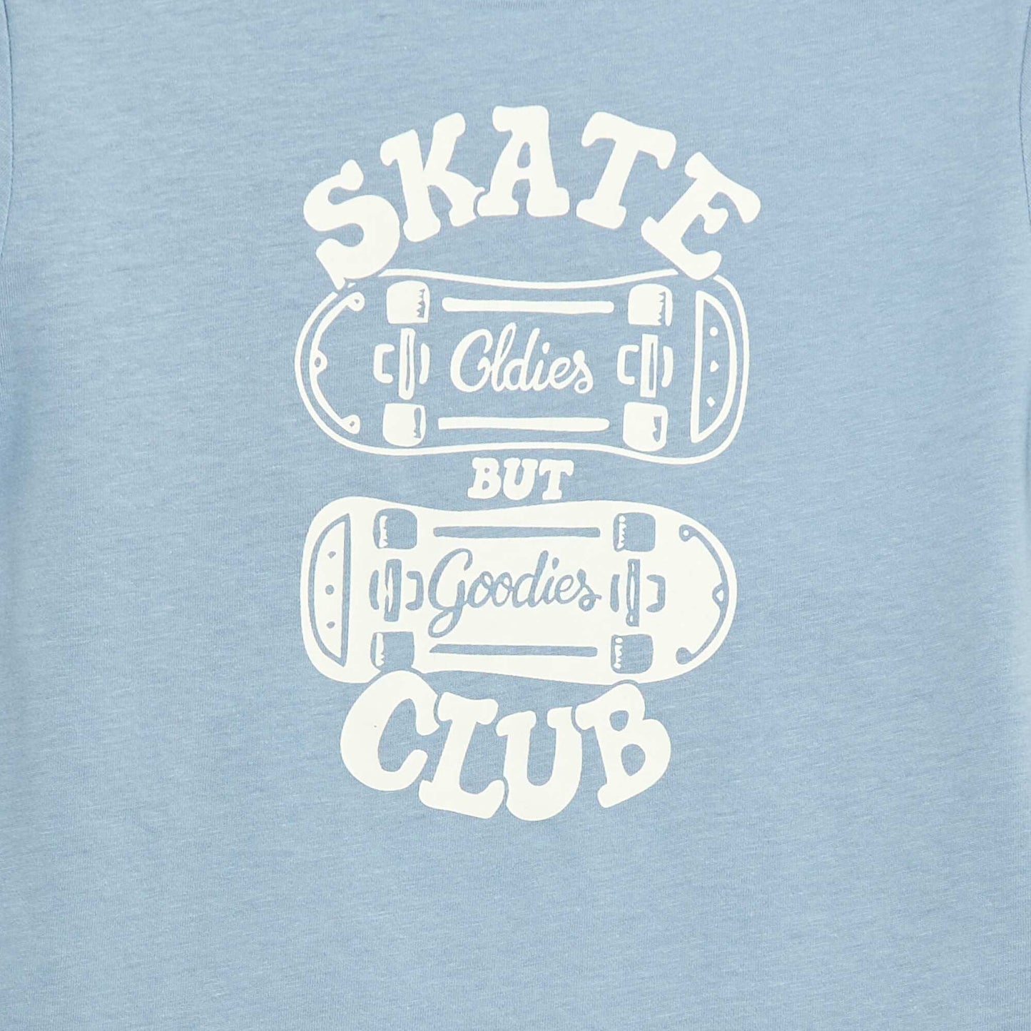 Camiseta estampada con mensaje AZUL