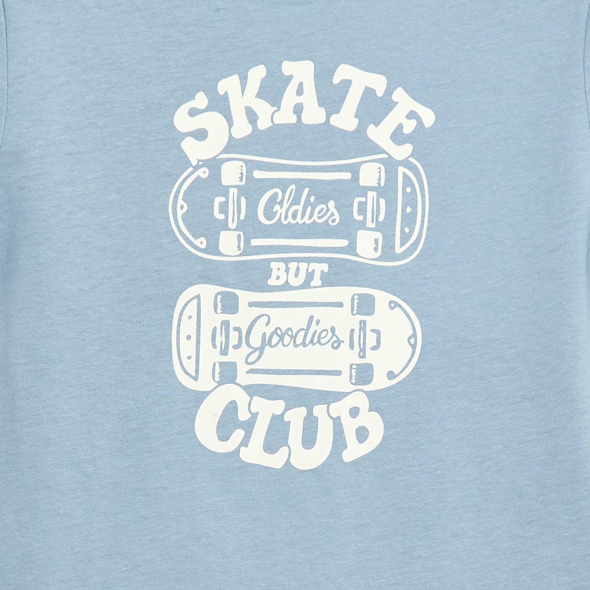Camiseta estampada con mensaje AZUL