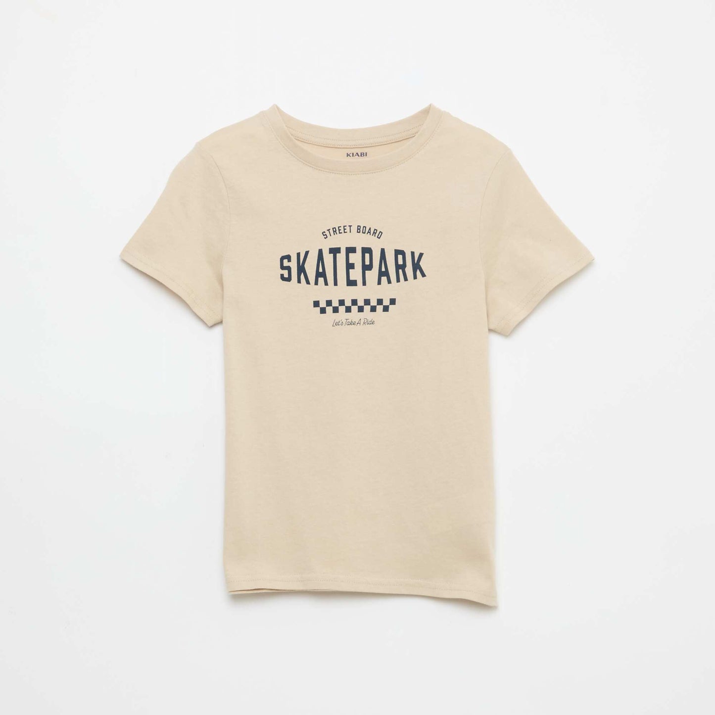 Camiseta estampada con mensaje BEIGE