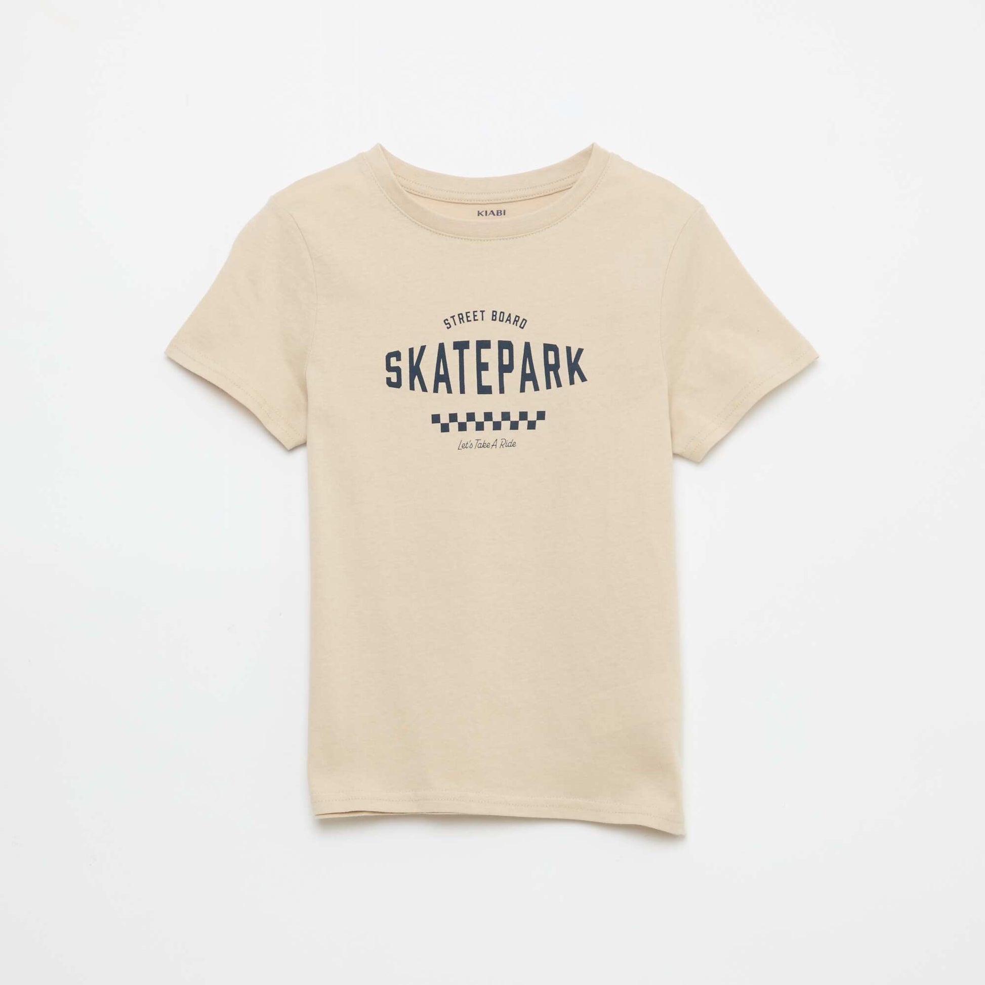 Camiseta estampada con mensaje BEIGE