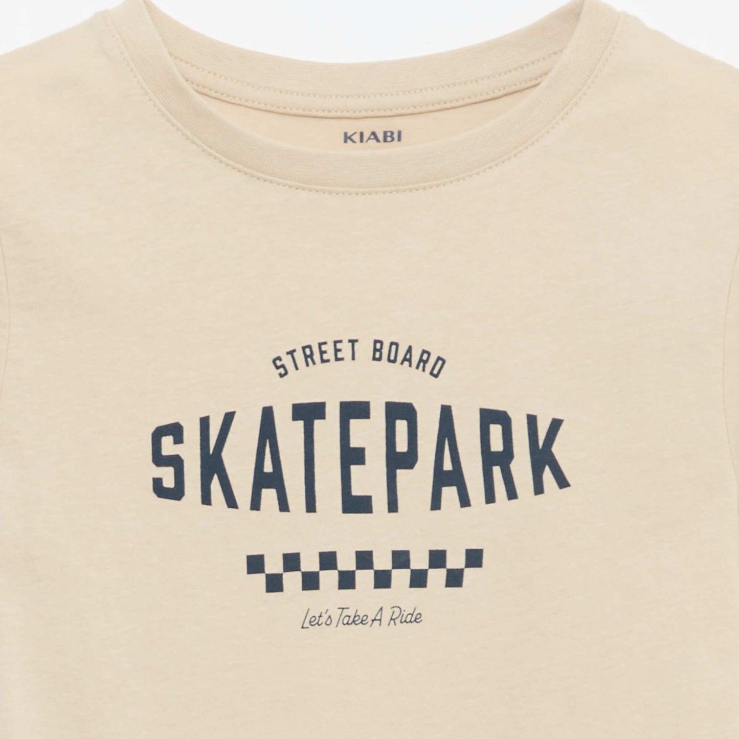 Camiseta estampada con mensaje BEIGE