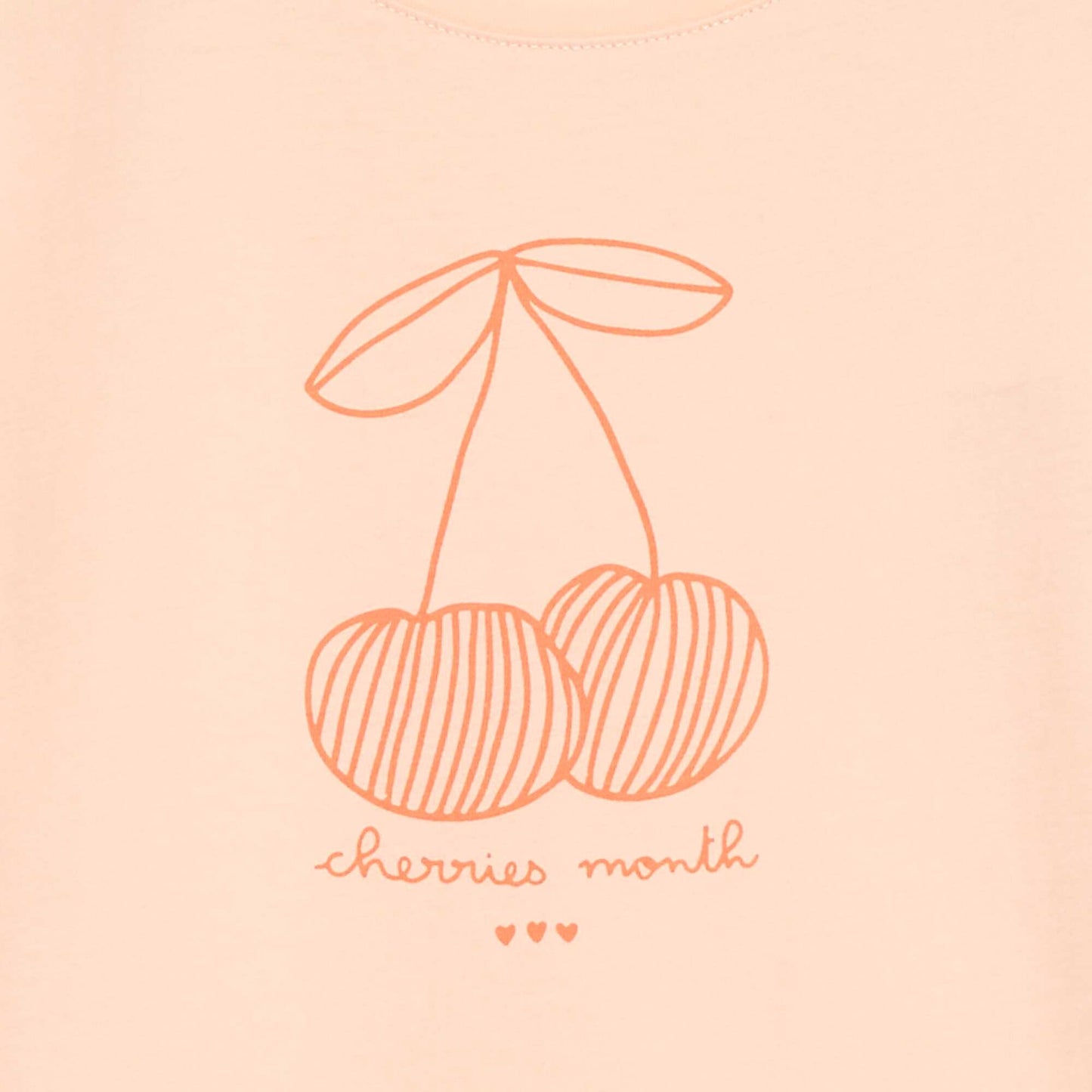 Camiseta estampada con mensaje y manga corta NARANJA