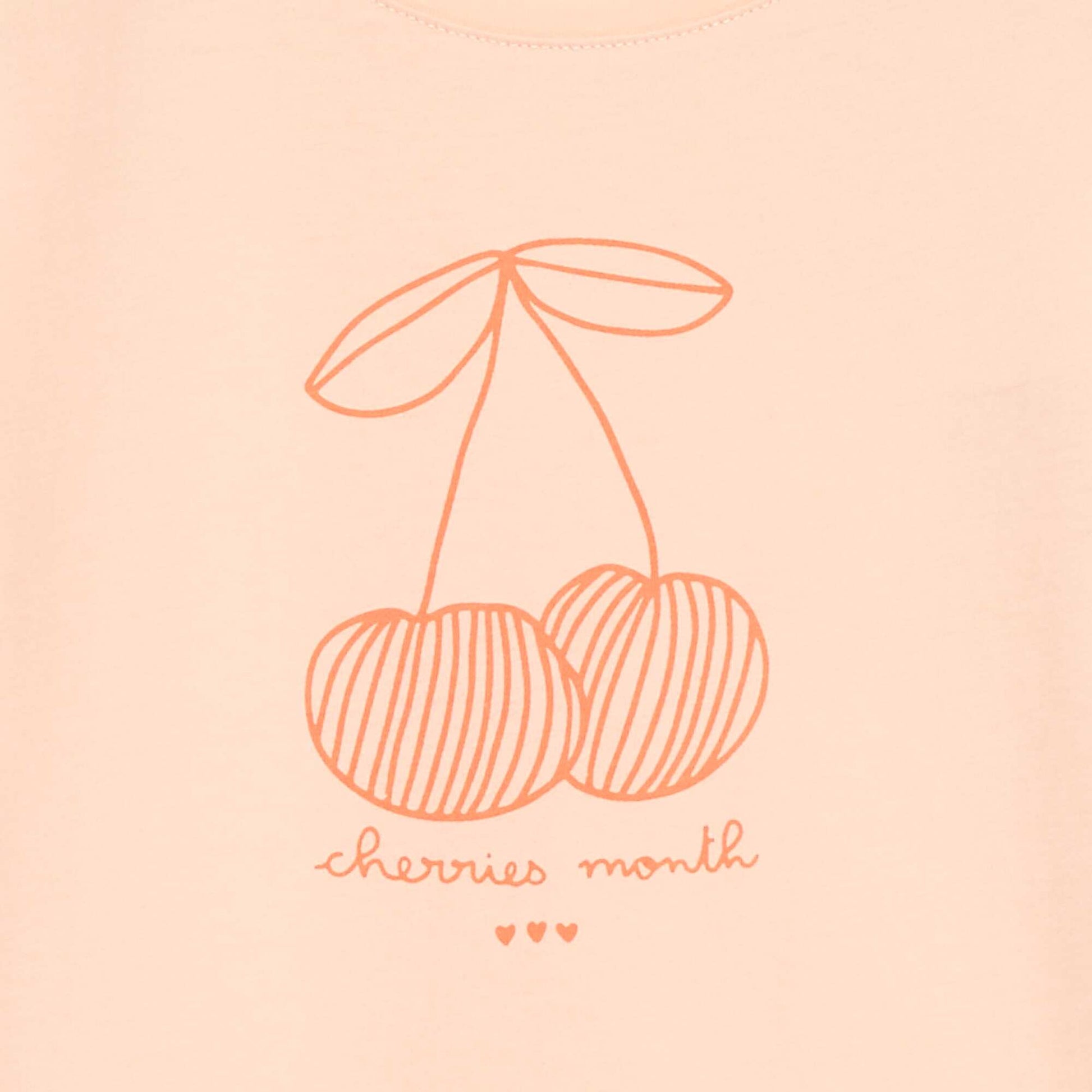 Camiseta estampada con mensaje y manga corta NARANJA