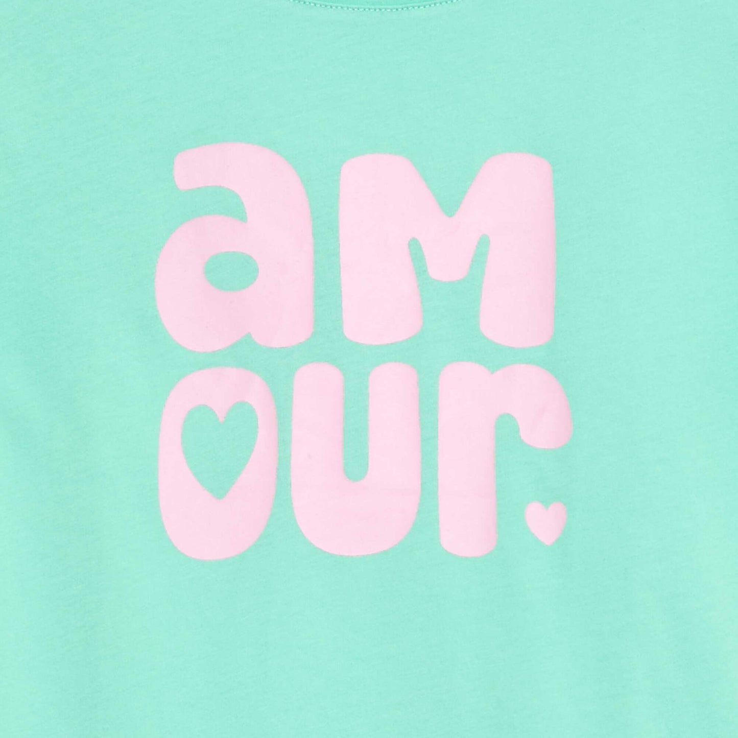 Camiseta estampada con mensaje y manga corta VERDE