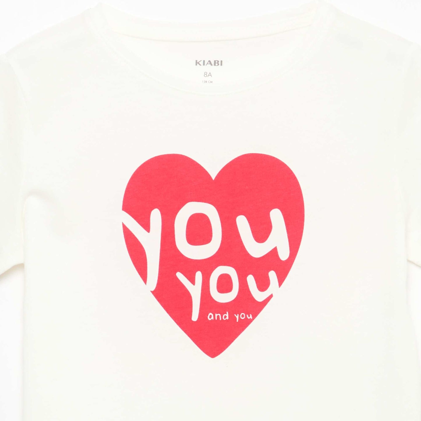 Camiseta estampada con mensaje y manga corta BLANCO