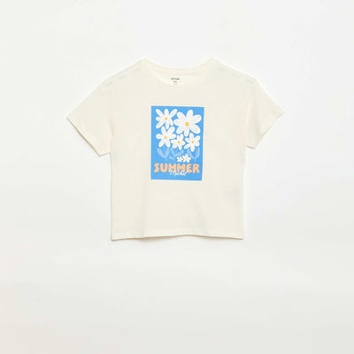 Camiseta estampada con fantasía BLANCO