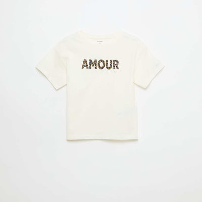 Camiseta estampada con fantasía BLANCO