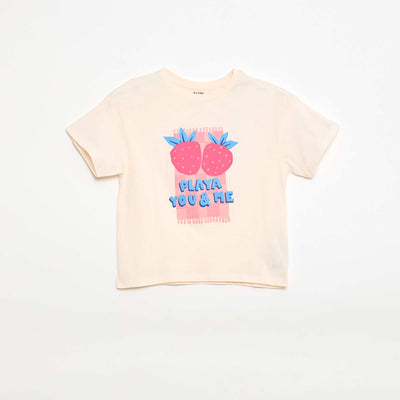 Camiseta estampada con fantasía ROSA