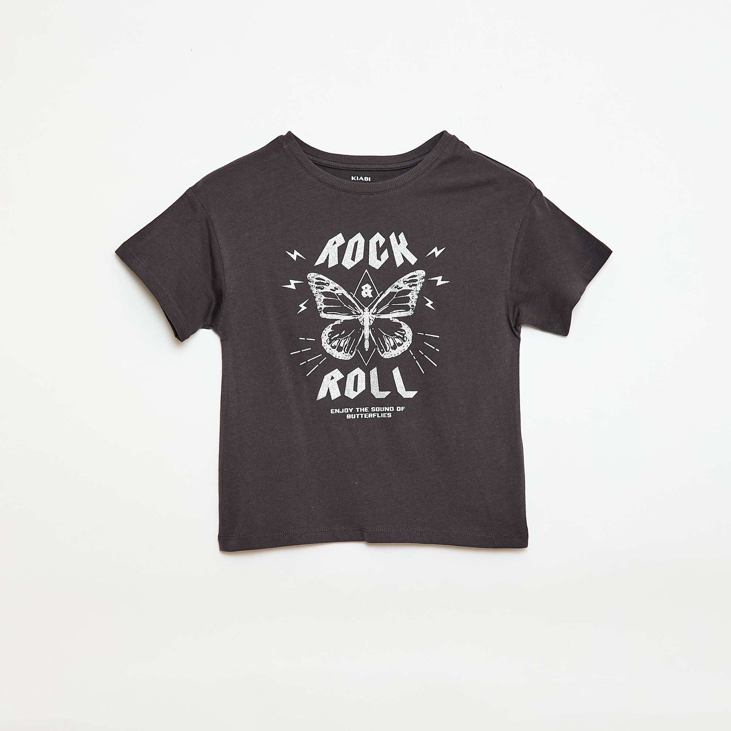 Camiseta estampada con fantasía NEGRO