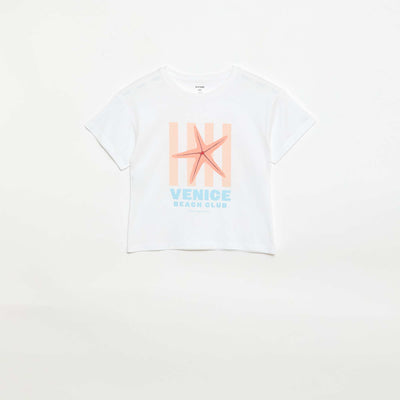 Camiseta estampada con fantasía NARANJA