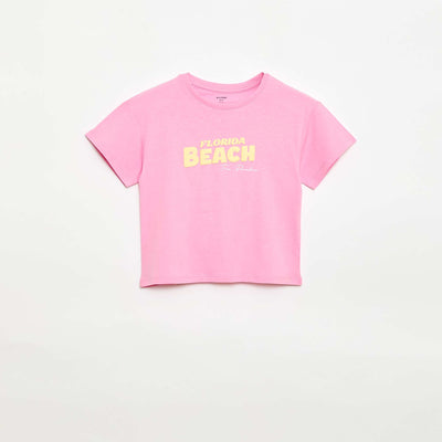 Camiseta estampada con fantasía ROSA