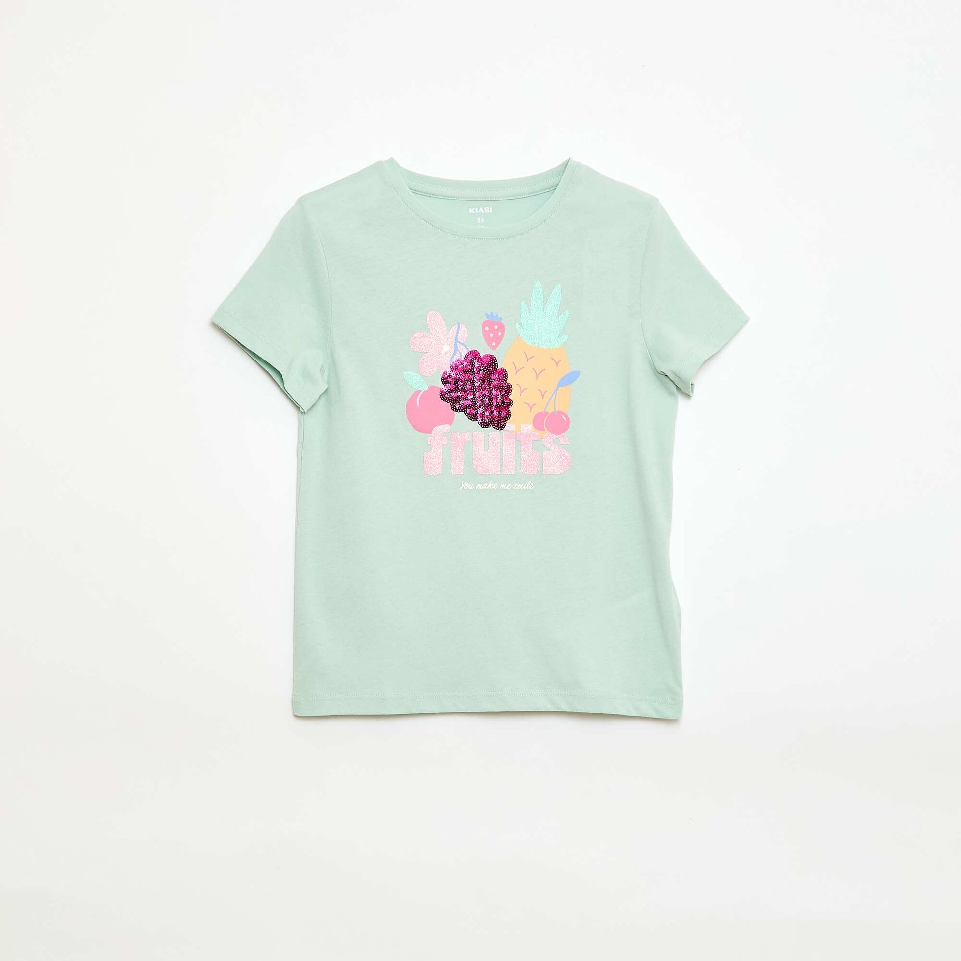 Camiseta de manga corta con animación VERDE