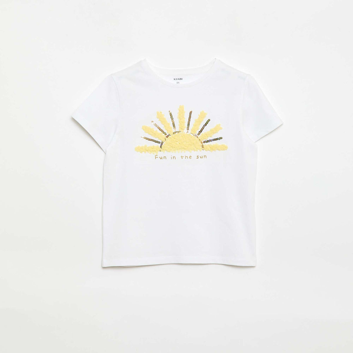 Camiseta de manga corta con diseño BLANCO