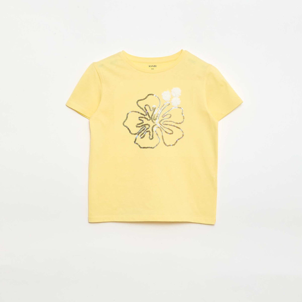 Camiseta de manga corta con diseño AMARILLO