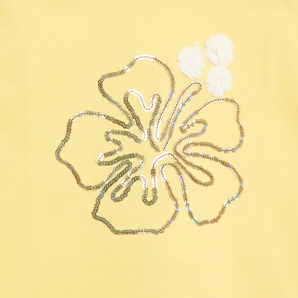 Camiseta de manga corta con diseño AMARILLO