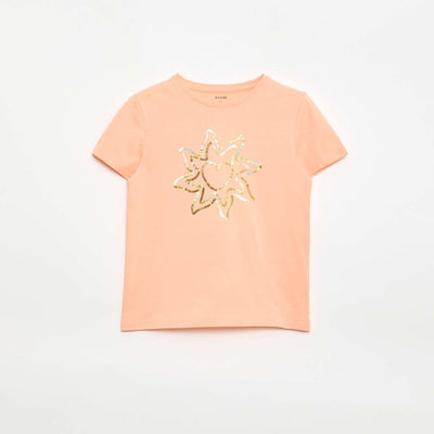 Camiseta de manga corta con diseño NARANJA
