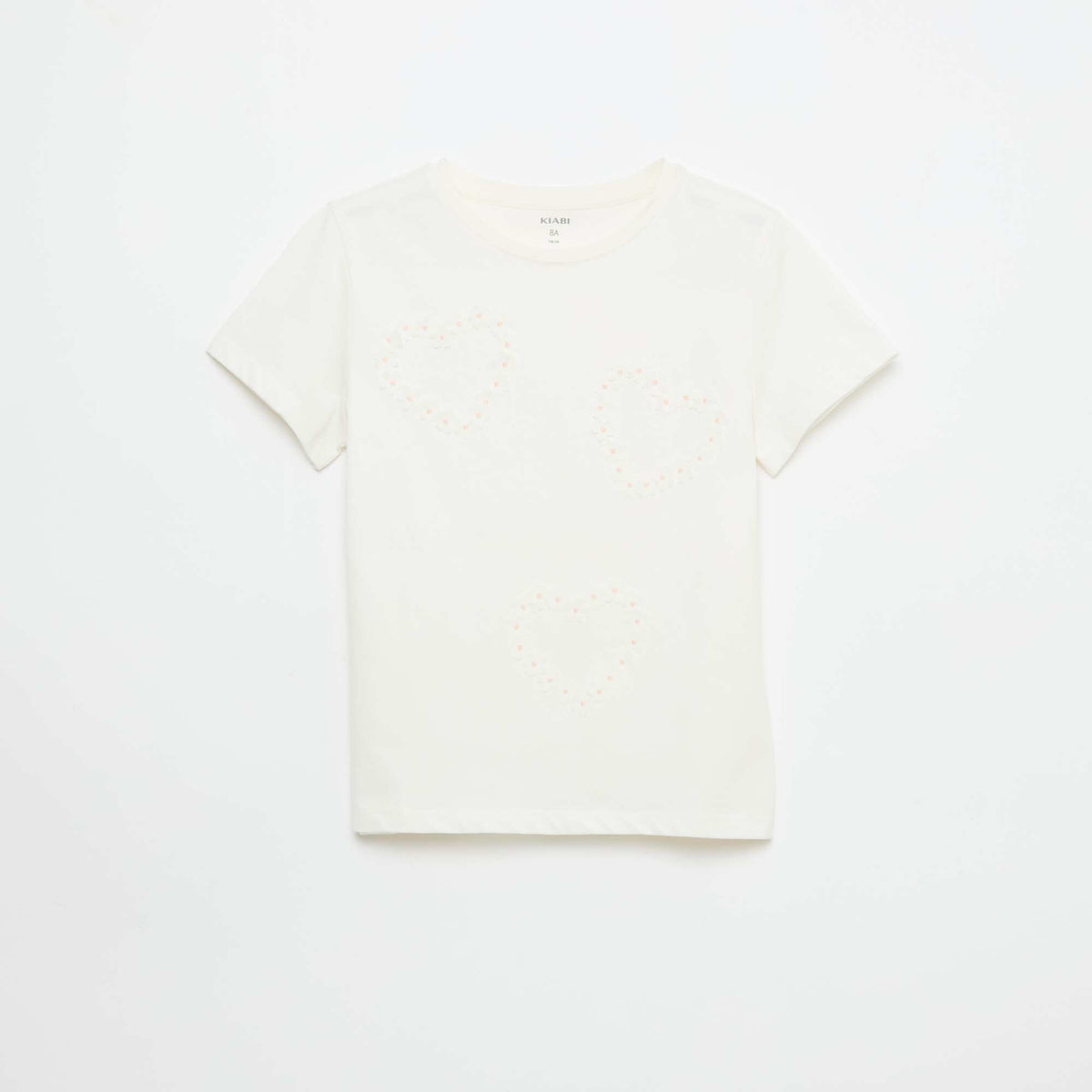 Camiseta de manga corta con diseño BLANCO