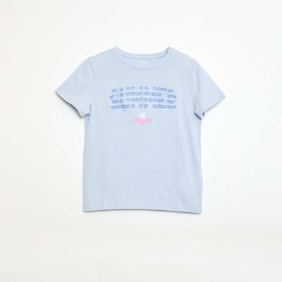 Camiseta de manga corta con diseño AZUL