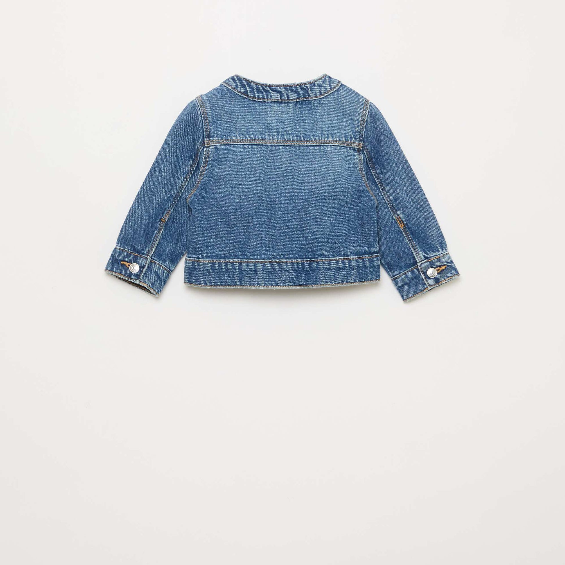 Chaqueta vaquera de cuello redondo AZUL
