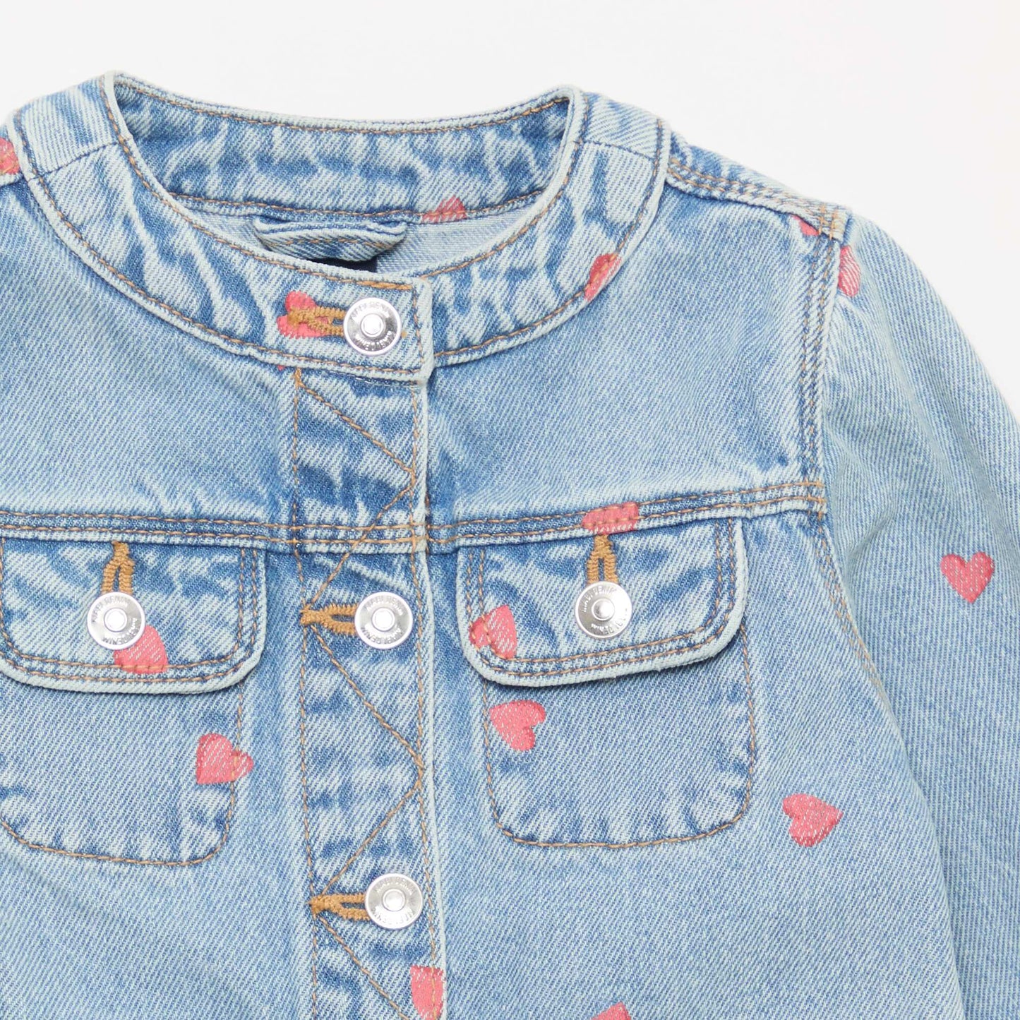 Chaqueta vaquera de cuello redondo AZUL