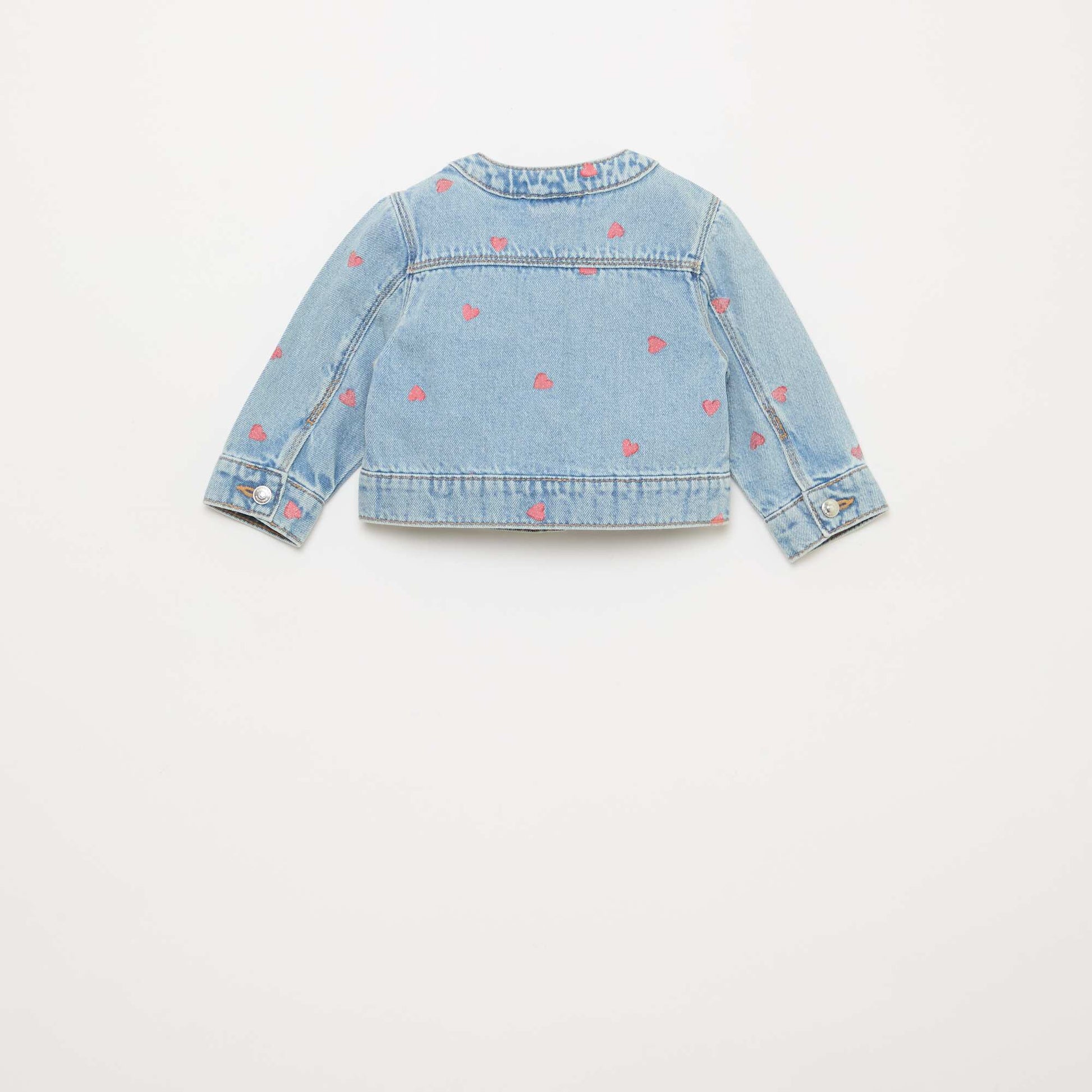 Chaqueta vaquera de cuello redondo AZUL