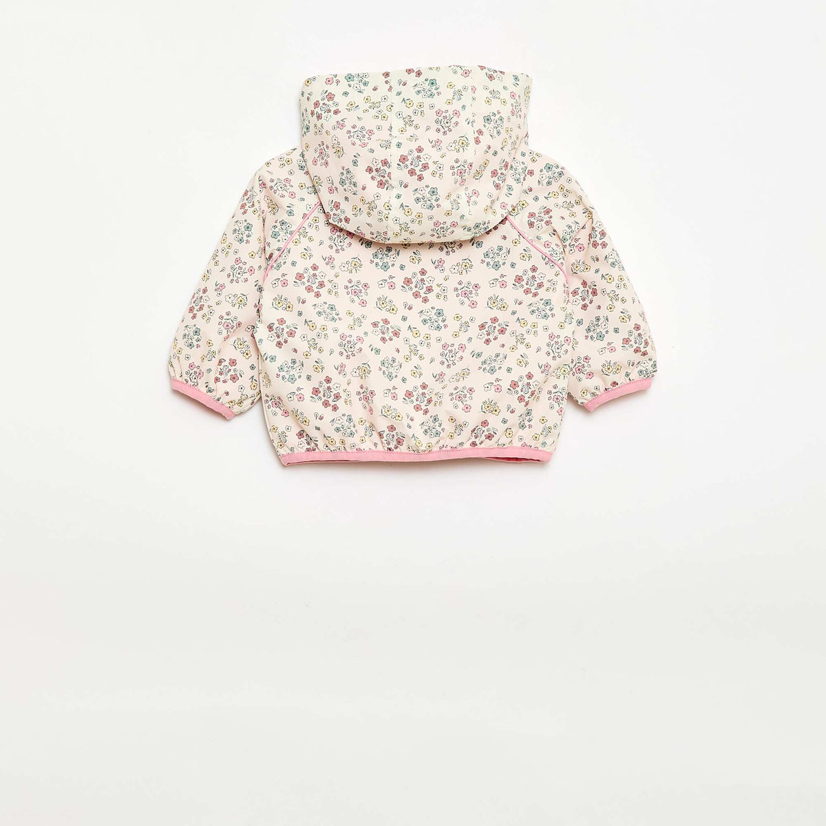 Campera cortavientos con capucha BLANCO
