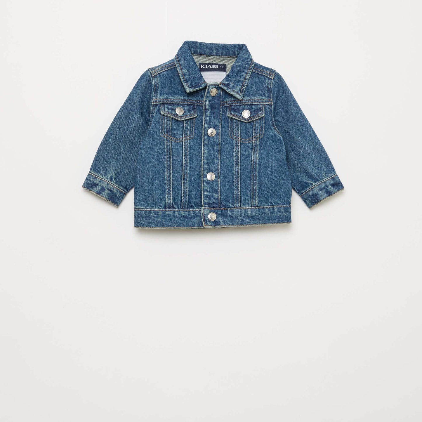Chaqueta vaquera con abertura a presión AZUL