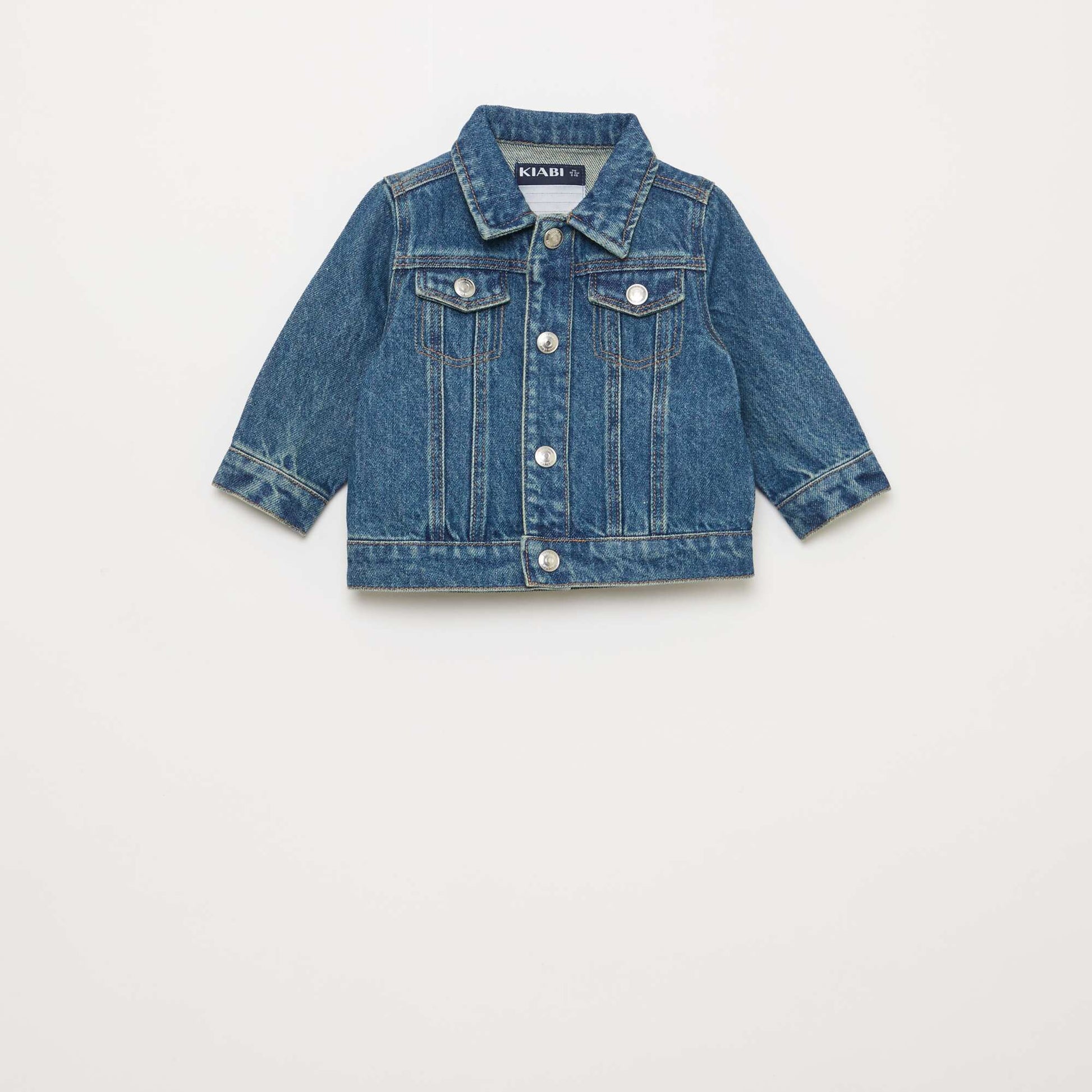 Chaqueta vaquera con abertura a presión AZUL