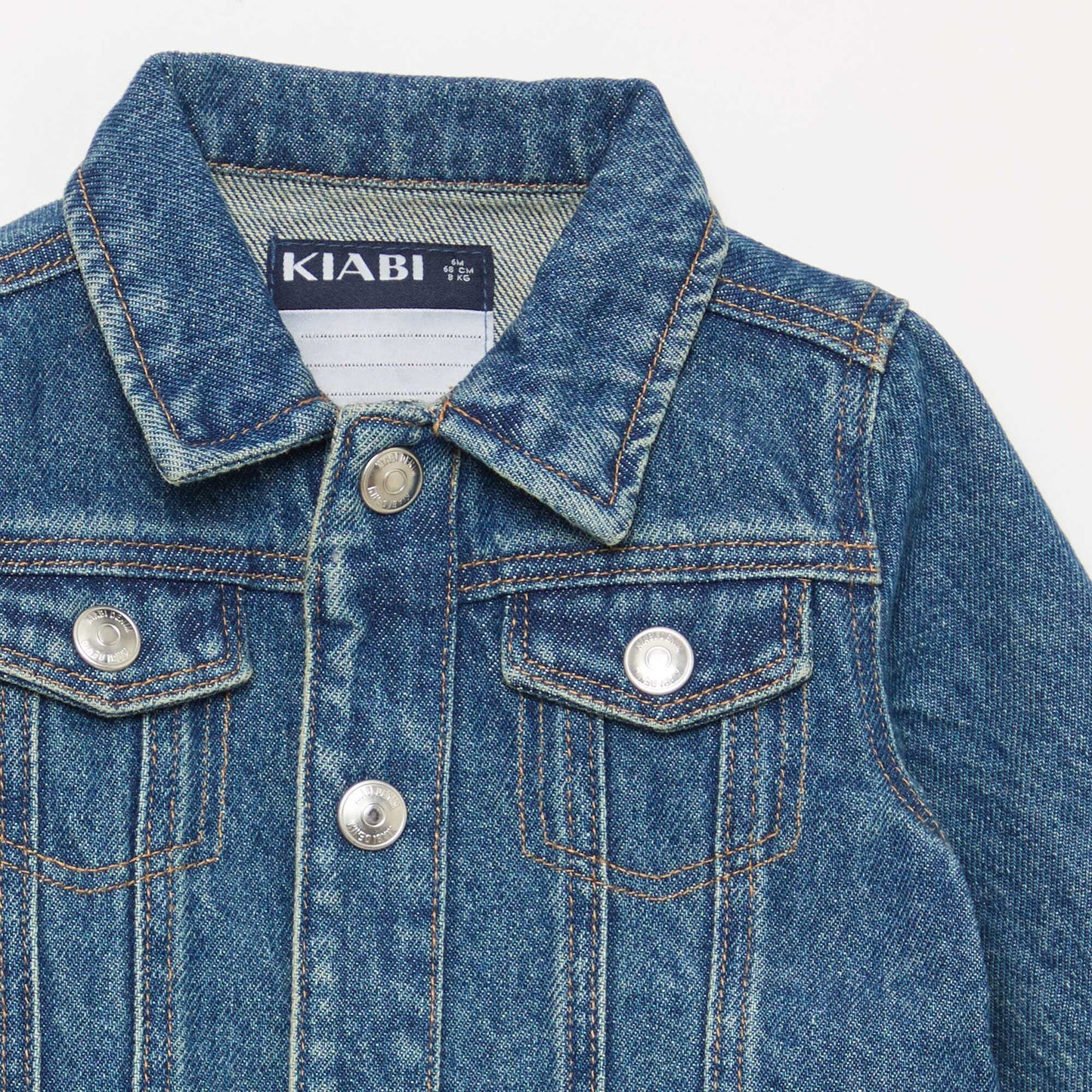 Chaqueta vaquera con abertura a presión AZUL