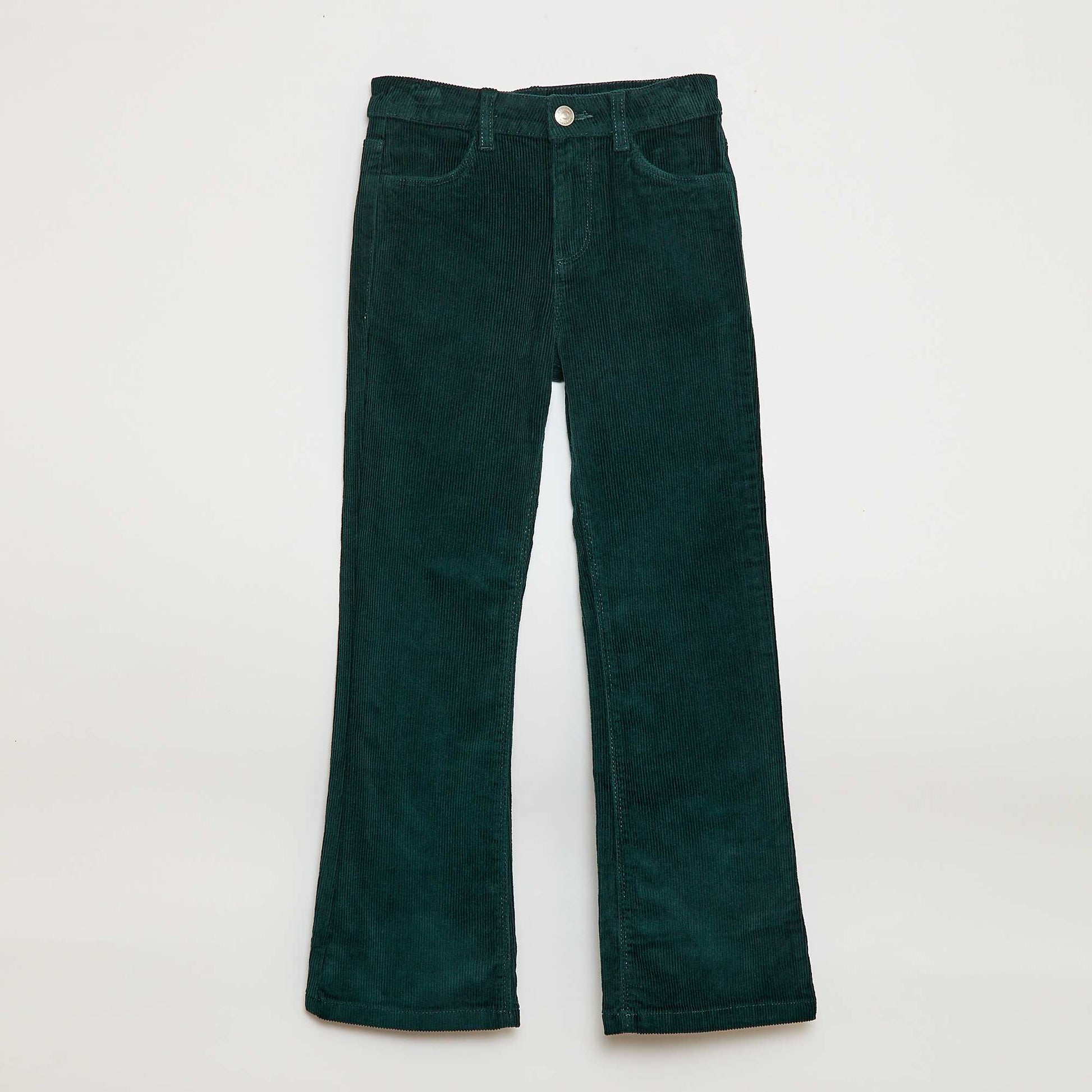 Pantalón de pana corte flare VERDE