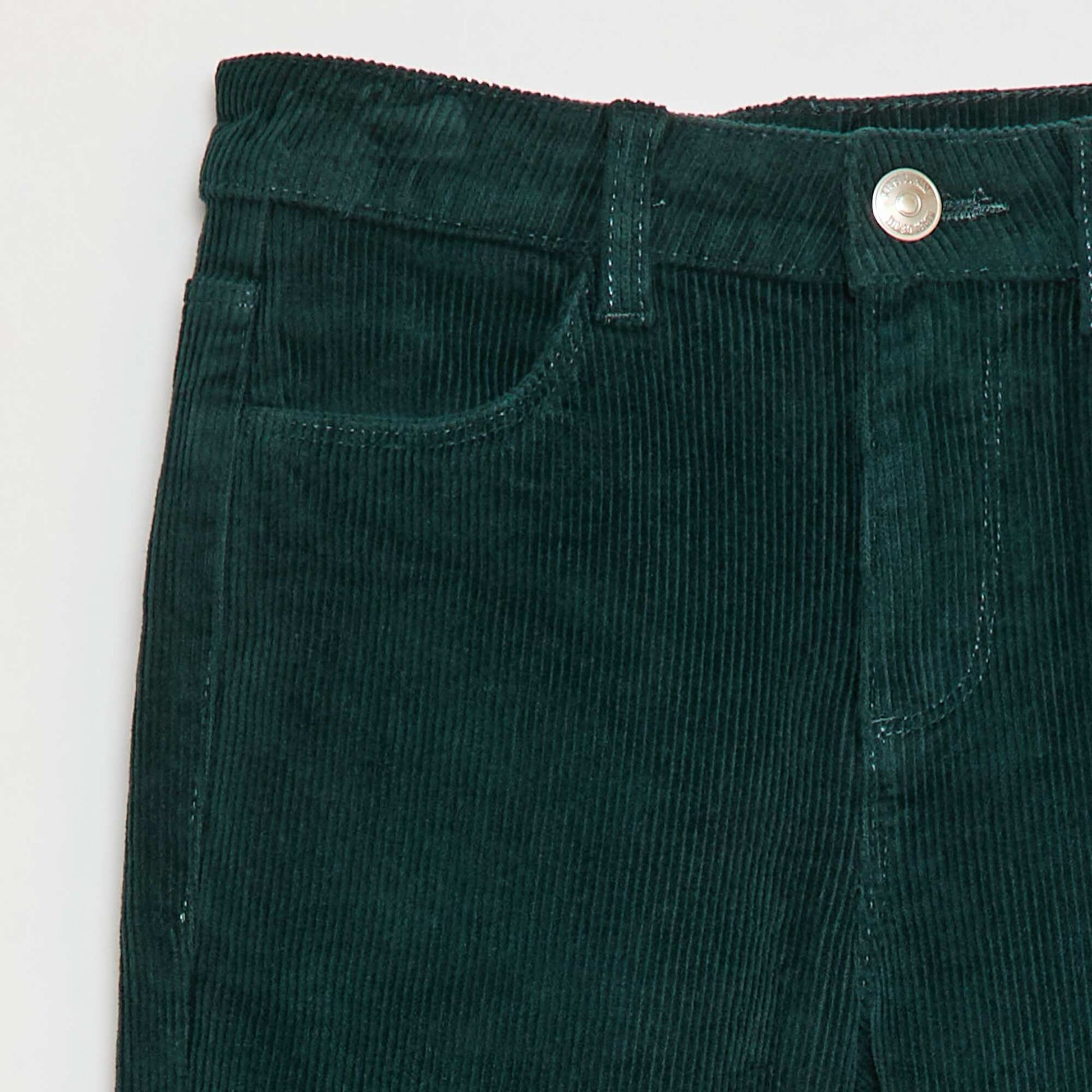 Pantalón de pana corte flare VERDE