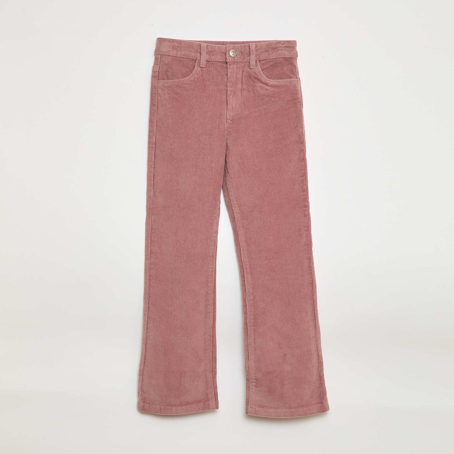 Pantalón de pana corte flare ROSA