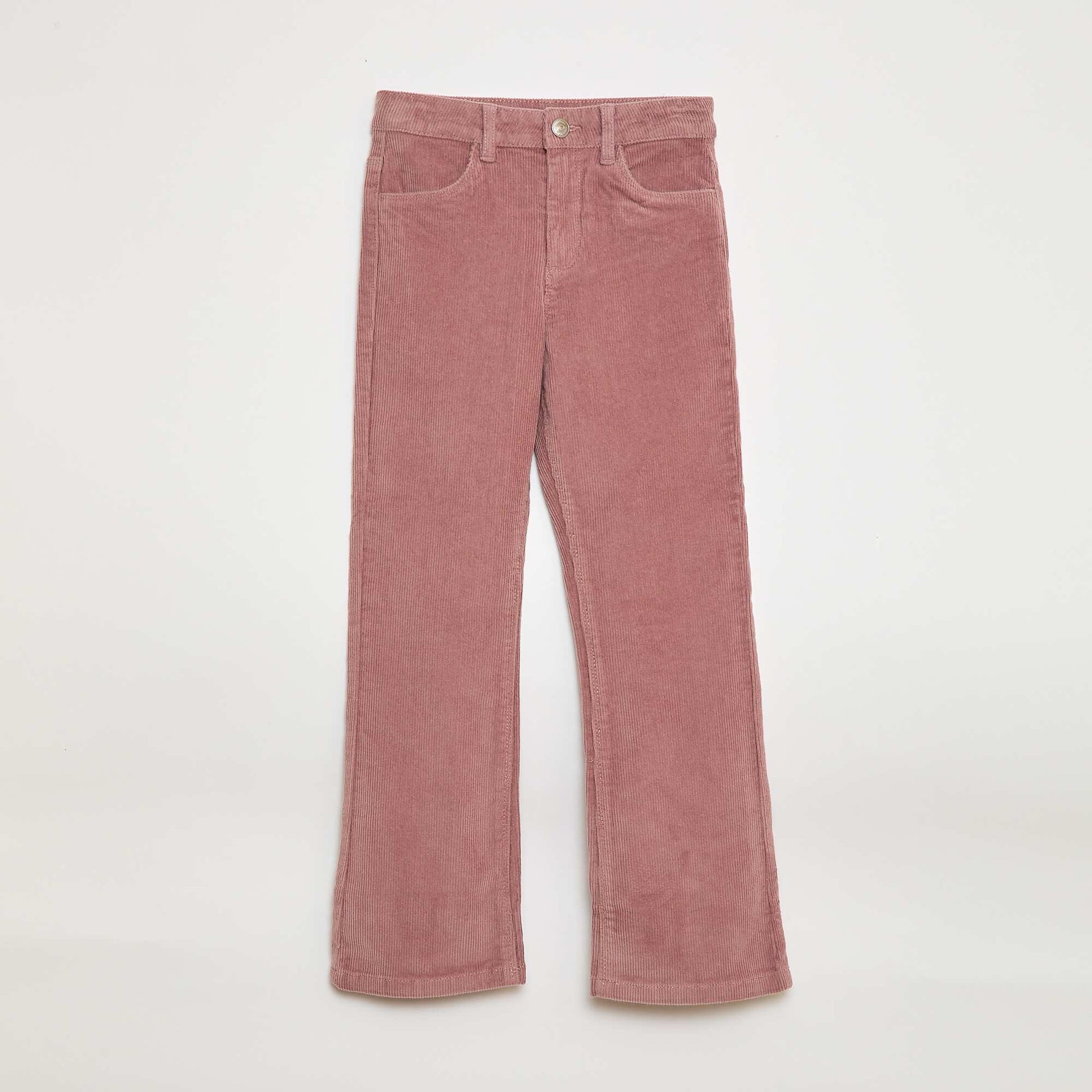 Pantalón de pana corte flare ROSA