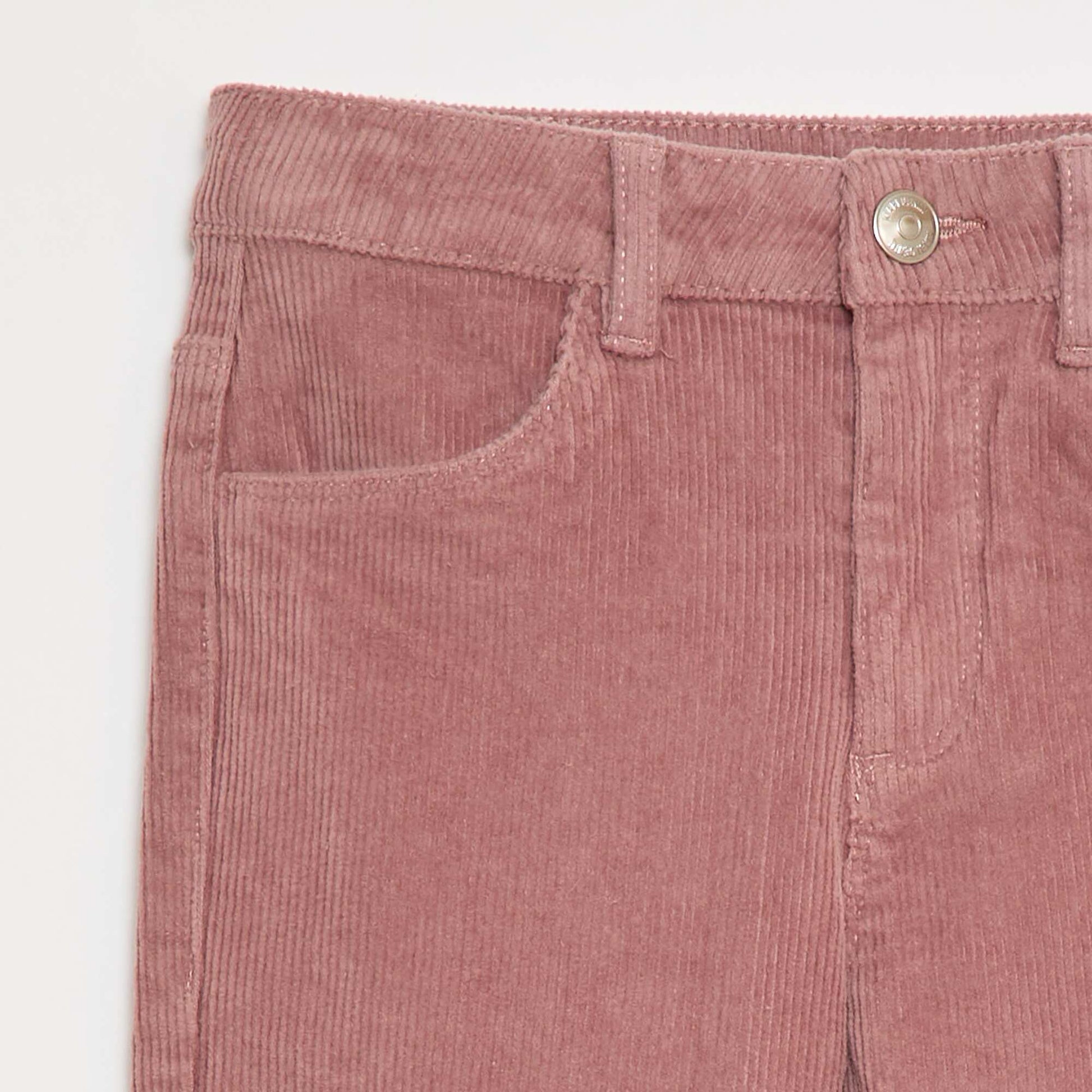 Pantalón de pana corte flare ROSA