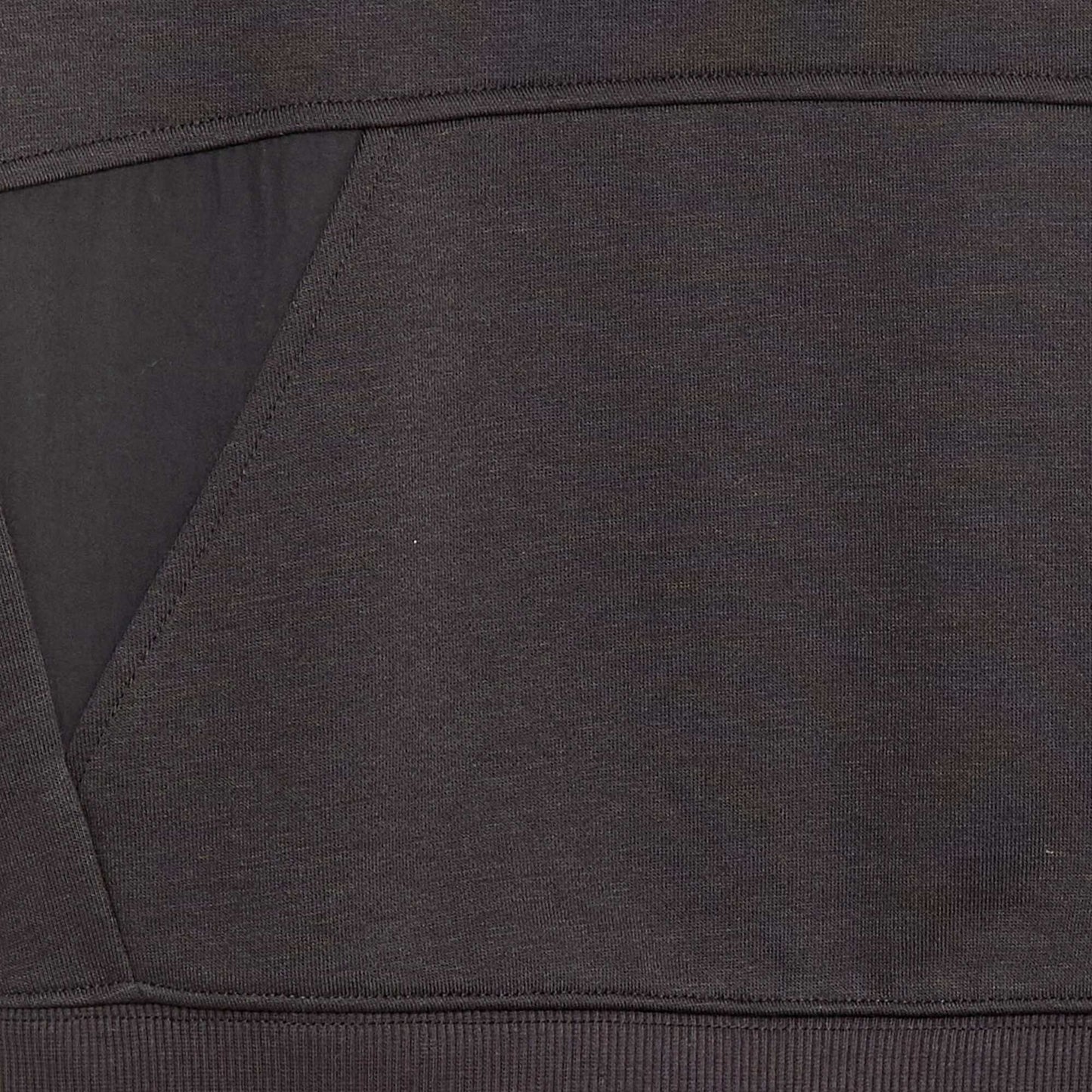 Buzo con capucha lisa con bolsillo canguro NEGRO