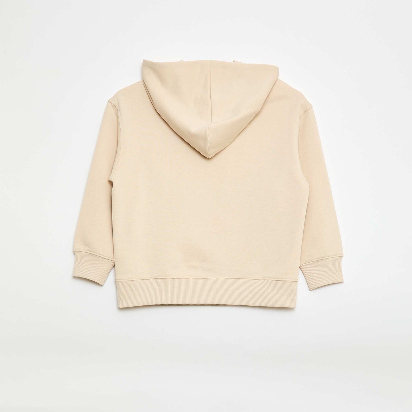 Buzo con capucha lisa con bolsillo canguro BEIGE