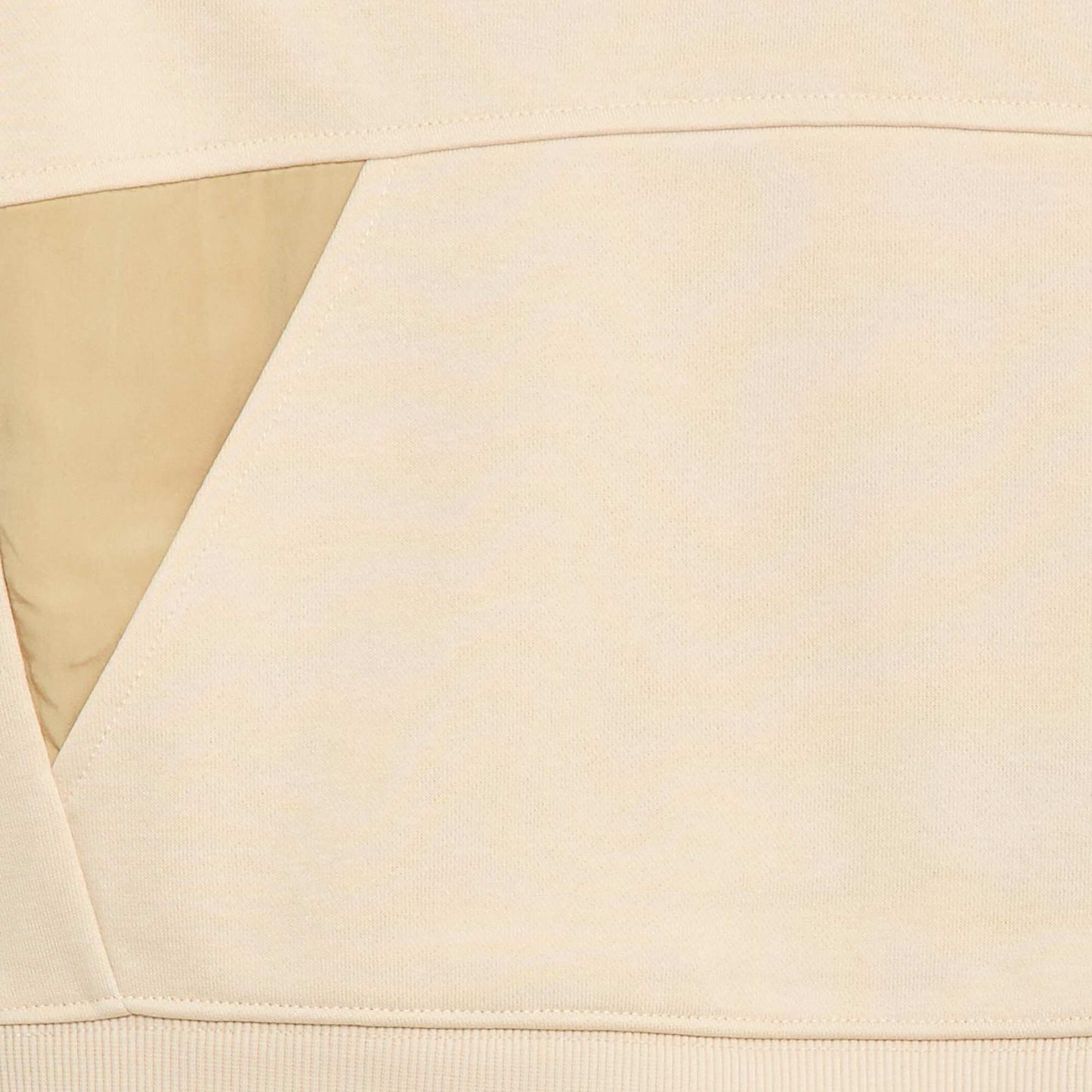 Buzo con capucha lisa con bolsillo canguro BEIGE