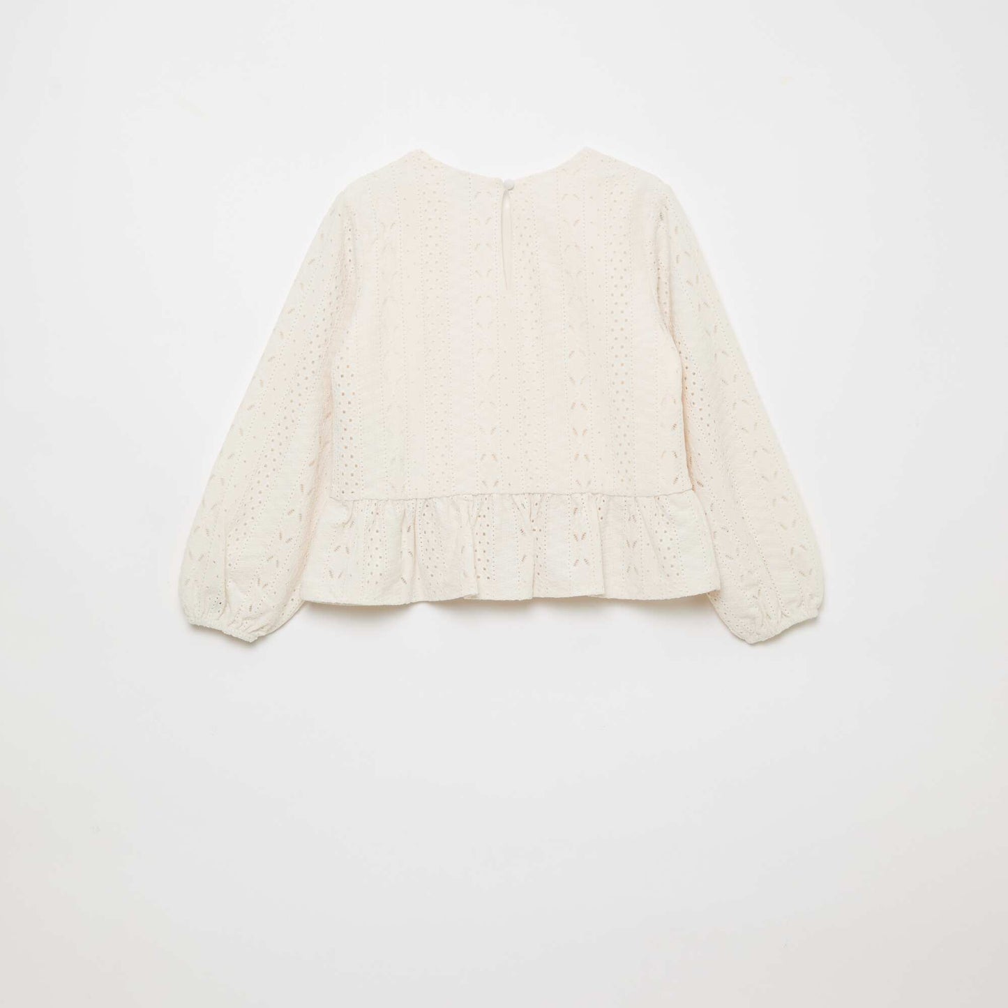 Top calado con nudos de fantasía BEIGE