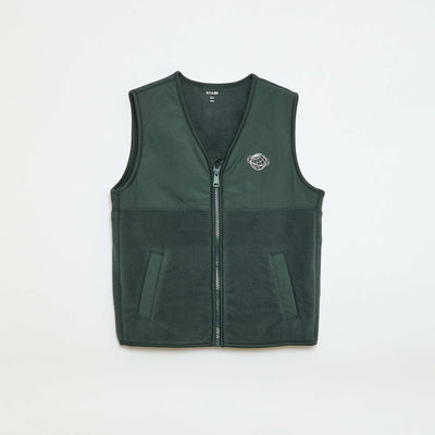 Chaleco polar sin mangas VERDE