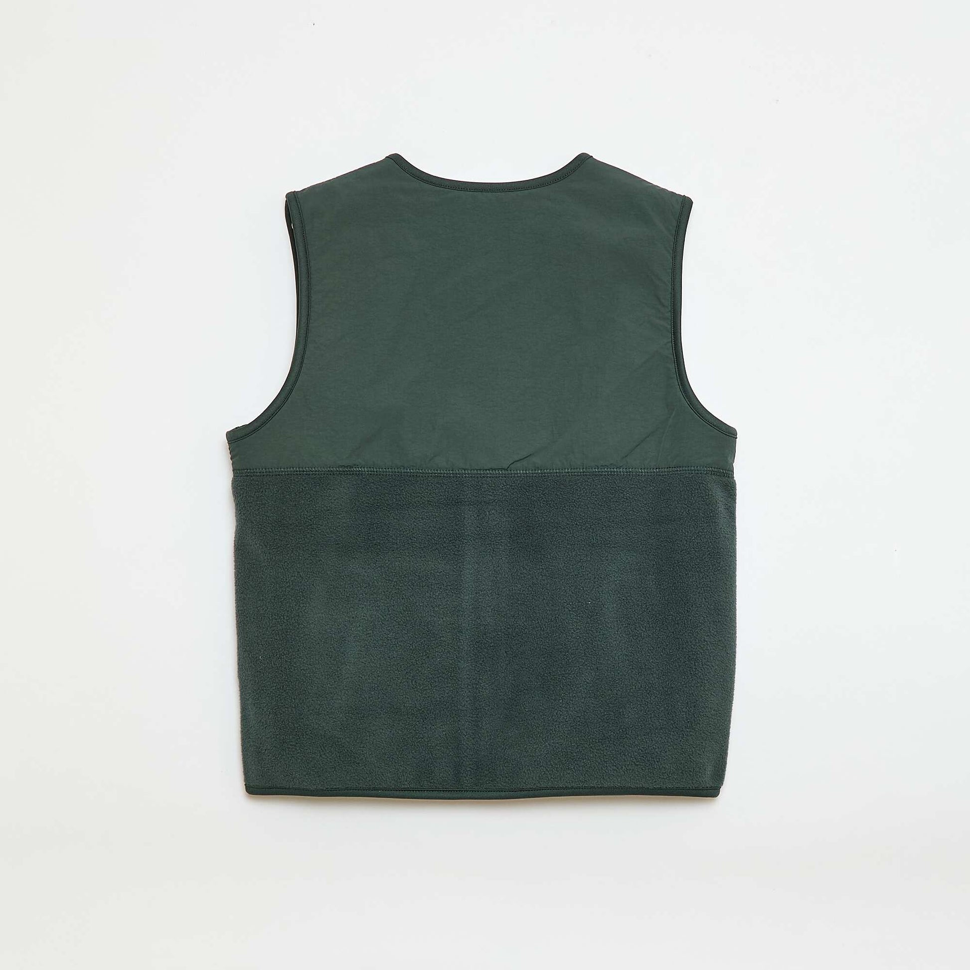 Chaleco polar sin mangas VERDE