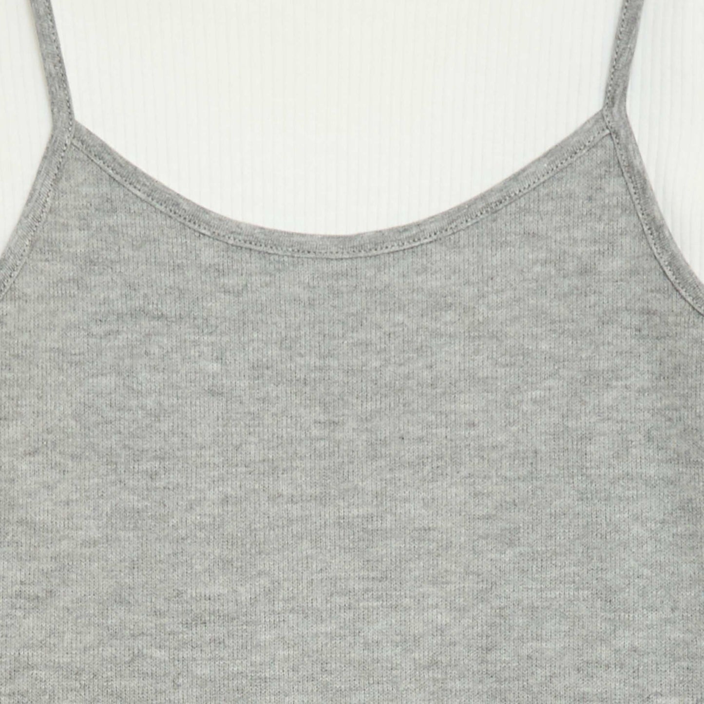 Camiseta efecto 2 en 1 con camiseta de tirantes BLANCO