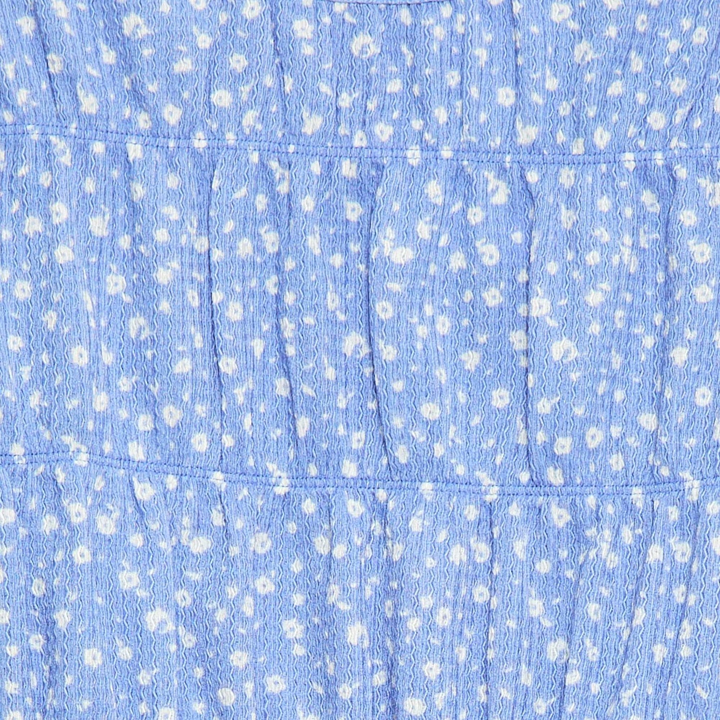 Blusa con estampado en punto crepé AZUL