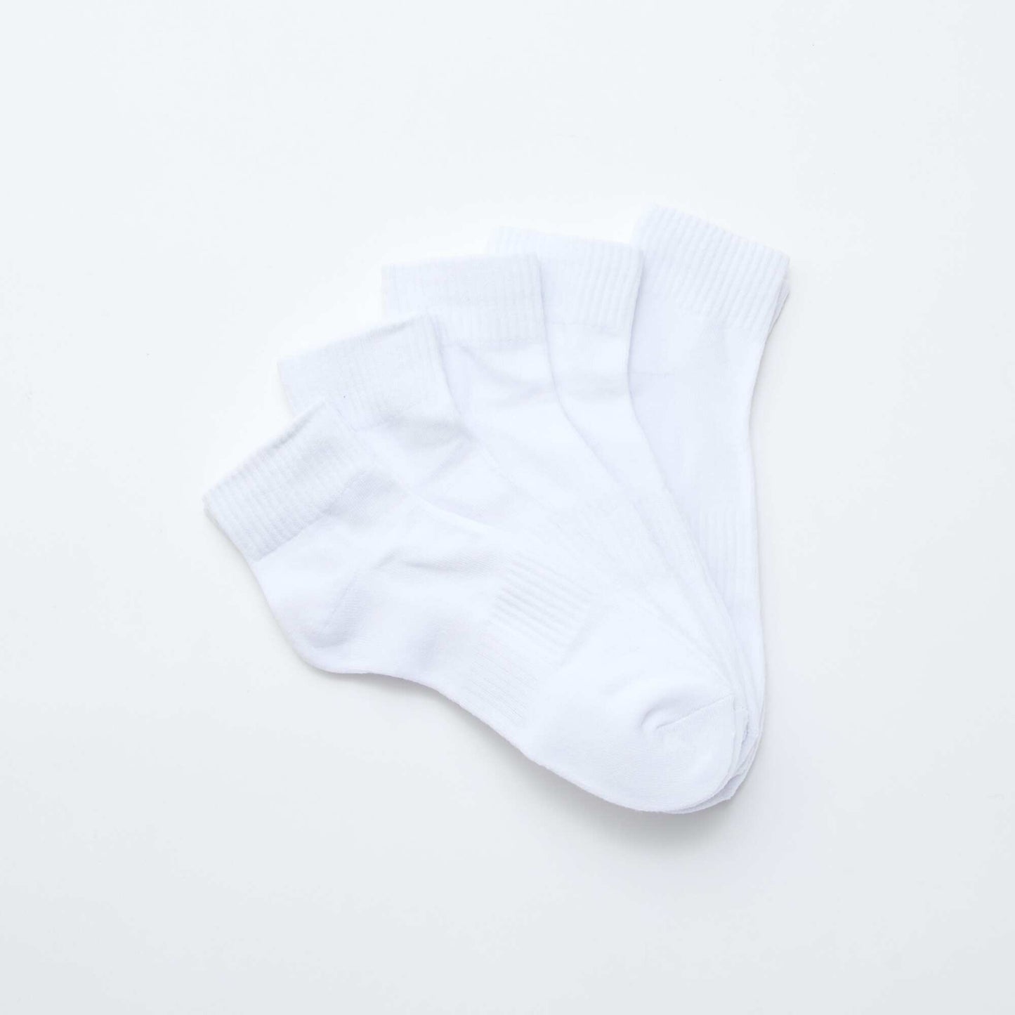 Pack de 5 pares de medias deportivos tobilleros BLANCO