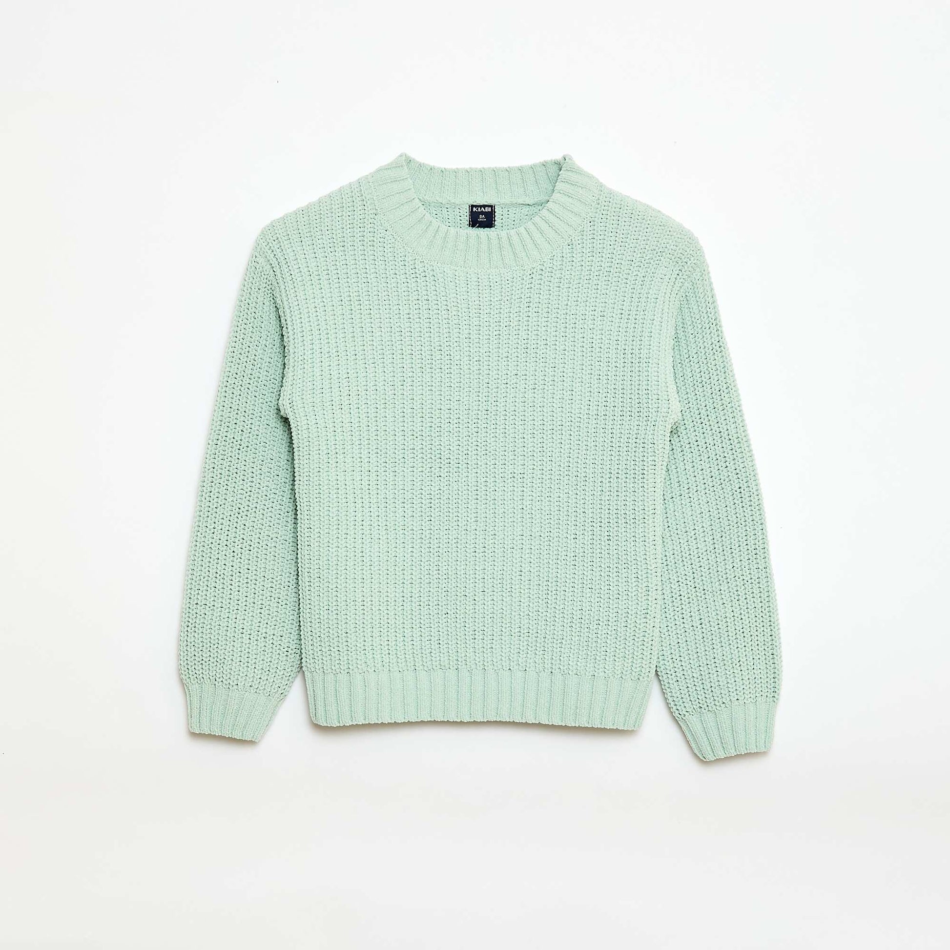 Sweater de punto de chenilla AZUL