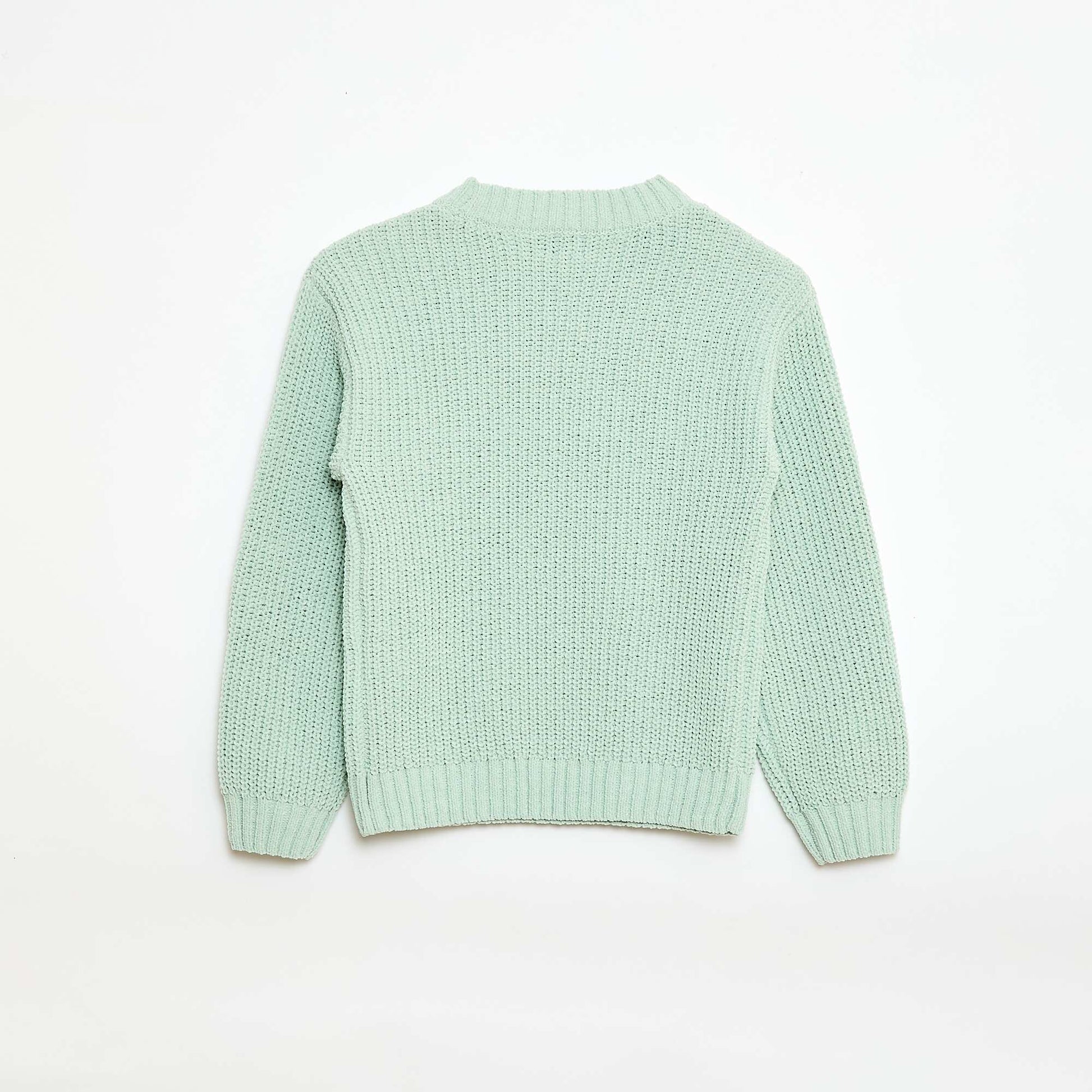 Sweater de punto de chenilla AZUL