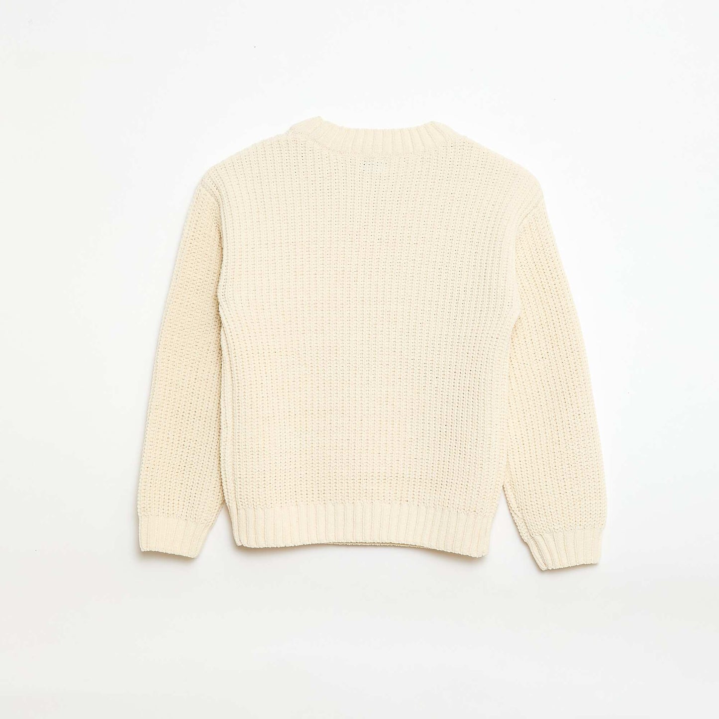 Sweater de punto de chenilla BLANCO