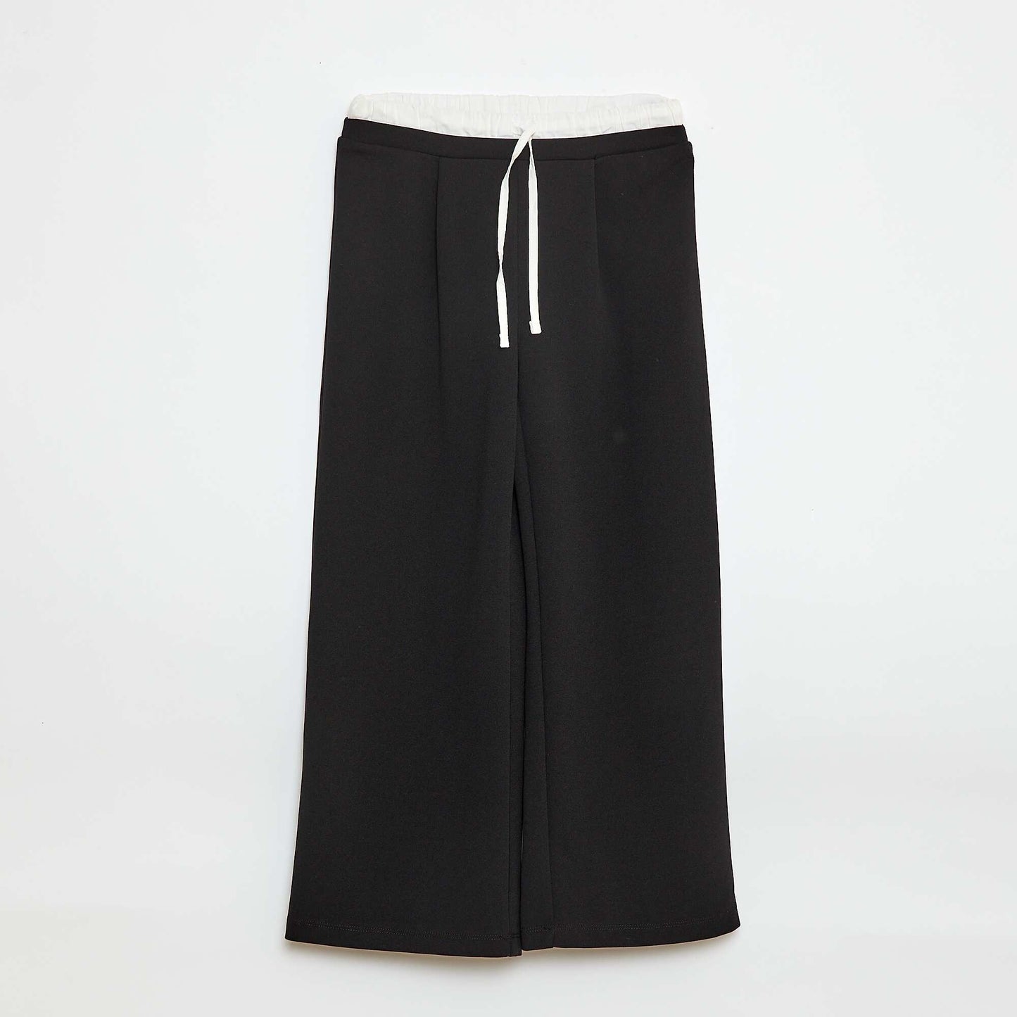 Pantalón ancho con efecto 2 en 1 estilo calzón NEGRO